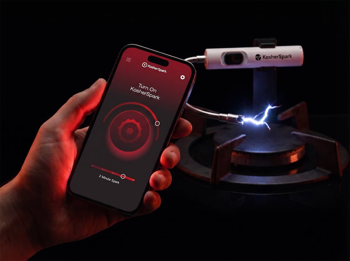 KosherSpark app and device in use